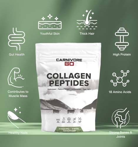 Carnivore Go Grass Fed Bovine Collagen Powder - 400g Hydrolysed Type 1 & 3 Carnivore GoUS supplements