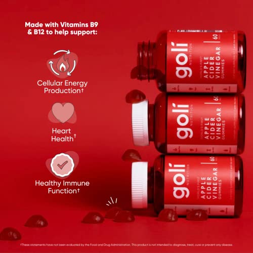 Goli Nutritional Supplement, Apple Cider Vinegar Gummy Vitamins - 300 Count - Vitamins B GoliUS supplements