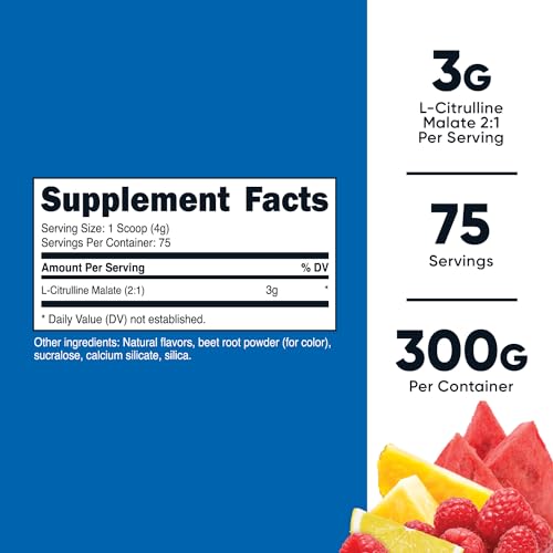 Nutricost L-Citrulline Malate 2:1 (300g) Fruit Punch - Workout Support, Muscle Performance NutricostUS supplements