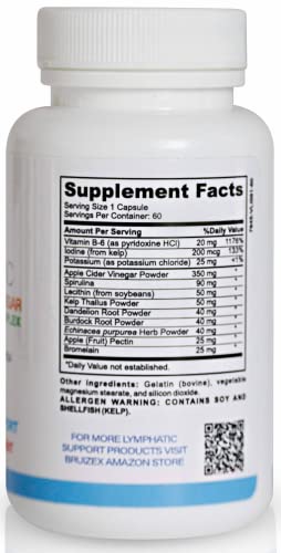 Bruizex Apple Cider Vinegar Complex Capsules, Lymphatic Drainage Apple Cider Vinegar BruizexUS supplements