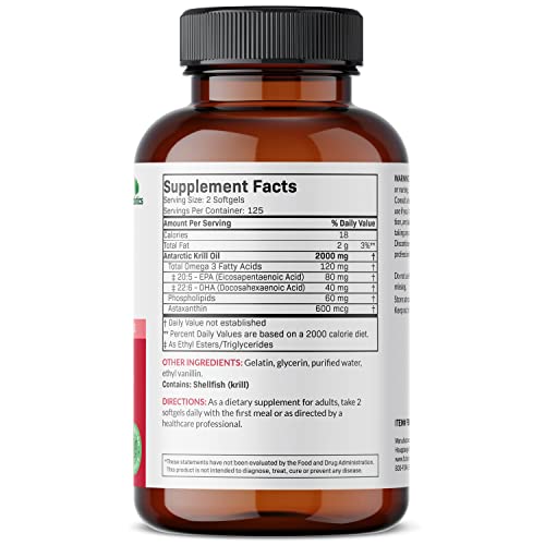 Futurebiotics Antarctic Krill Oil 2000mg with Astaxanthin, Omega-3s EPA, DHA and Phospho FuturebioticsUS supplements