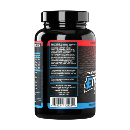 eFlow Nutrition Enflux Natural T Support with KSM-66 Ashwagandha - Supplement eFlow NutritionUS supplements