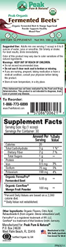 Peak Pure & Natural Peak Organic Fermented Beets - Organic Fermented Beet Powder Peak Pure & NaturalUS supplements