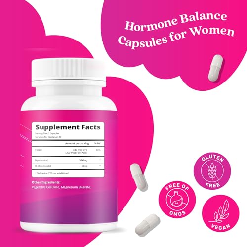 BeLive Myo-Inositol & D-Chiro Inositol Capsules - 90Ct I Inositol Supplement with Folic BeLiveUS supplements