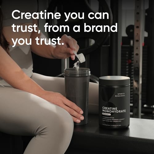 Sports Research Creatine Monohydrate - Gain Lean Muscle, Improve Performance Sports ResearchUS supplements