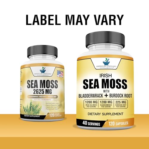 American Standard Supplements Irish Sea Moss 1200mg, Bladderwrack 1200mg American Standard SupplementsUS supplements