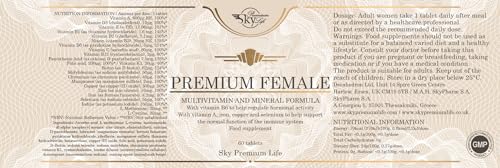 Sky Premium Life Female Multivitamin and Minerals Food Supplement – 60 Tablets Sky Premium LifeUS supplements