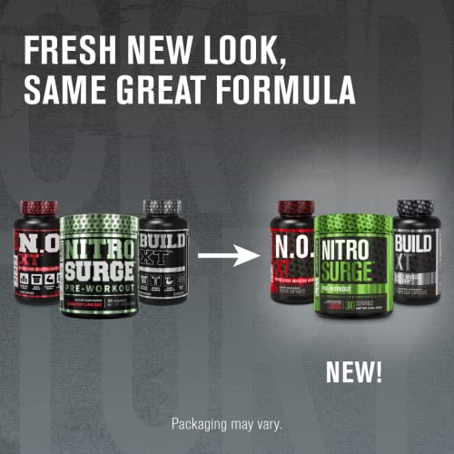 Jacked Factory Nitrosurge Pre Workout, N.O. XT Nitric Oxide Supplement & Build-XT Daily Jacked FactoryUS supplements