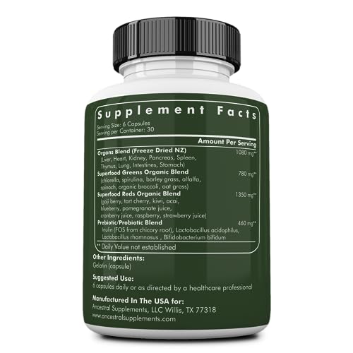 Ancestral Supplements Greens Powder Capsules, Organic Superfood Ancestral SupplementsUS supplements