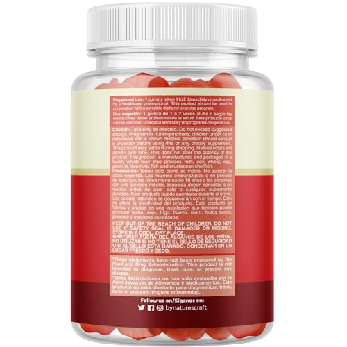 Gomitas ACV de Vinagre de Sidra de Manzana – Suplemento de Energético Natural con la Natures CraftUS supplements