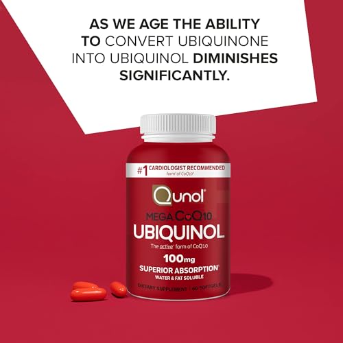 Qunol Ubiquinol CoQ10 100mg Softgels, Qunol Mega Ubiquinol 100mg - Superior Absorpti QunolUS supplements