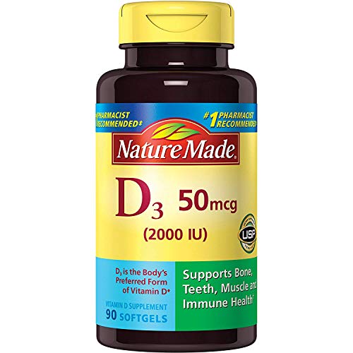 Nature Made Vitamin D3 2000 IU Liquid Softgels 90 ea (Pack of 2) Nature MadeUS supplements