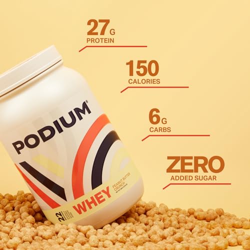 Podium Nutrition, Whey Protein Powder, Peanut Butter Crunch, 22 Servings, 27g of Whey Podium NutritionUS supplements
