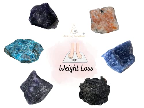 Weight Loss Crystals and Stone Sets Manifestation, Set of 6 Black Tourmaline, Amethyst Amazing GemstoneUS supplements