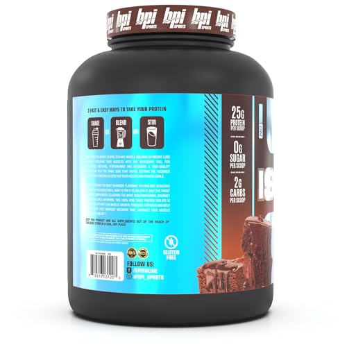 BPI Sports ISO HD Isolate Protein Chocolate Brownie - 69 Servings, 5.4 pounds BPI SportsUS supplements