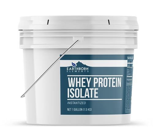 Earthborn Elements Whey Protein Isolate, 1 Gallon Bucket, Protein Powder, Unflavored Earthborn ElementsUS supplements