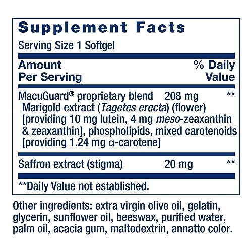 Life Extension MacuGuard Ocular Support with Saffron – Eye Health Supp Life ExtensionUS supplements