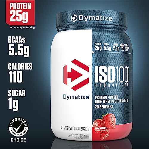 Dymatize ISO100 Hydrolyzed Protein Powder, 100% Whey Isolate Protein, 25g of Protein DymatizeUS supplements
