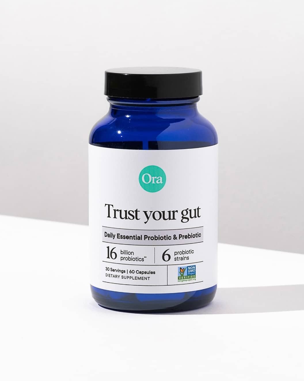 Ora Organic Probiotics with Prebiotics for Digestive Health 16 Billion CFU - Trust Your Gut - Strains - Acidophilus Lactobacillus Breve Bifidum Lactis Ora OrganicUS supplements