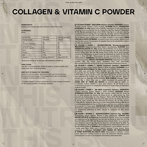 Bulk Collagen and Vitamin C Powder, 500 g, Packaging May Vary BulkUS supplements