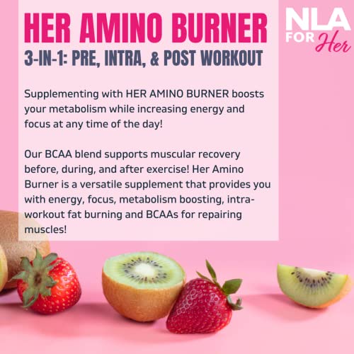Her Thermogenic Amino Women's Pre Post & Intra Workout Booster (Strawberry Kiwi,30 Servings) NLA for HerUS supplements