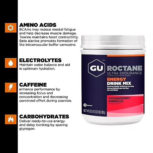 Gu Energy Roctane Ultra Endurance Energy Drink Mix, Strawberry Hibiscus GU EnergyUS supplements