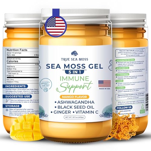 TrueSeaMoss Wildcrafted Irish Sea Moss Gel – Nutritious Raw Seamoss Rich in Minerals TrueSeaMossUS supplements