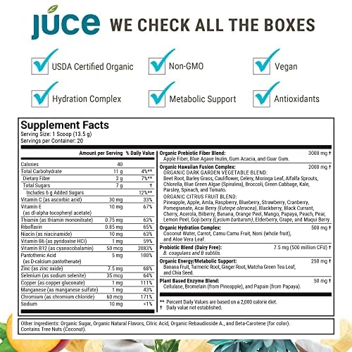 Júce Hydrate Replenishing and Nourishing Superfood Drink - Boost Energy Levels Terra Kai OrganicsUS supplements