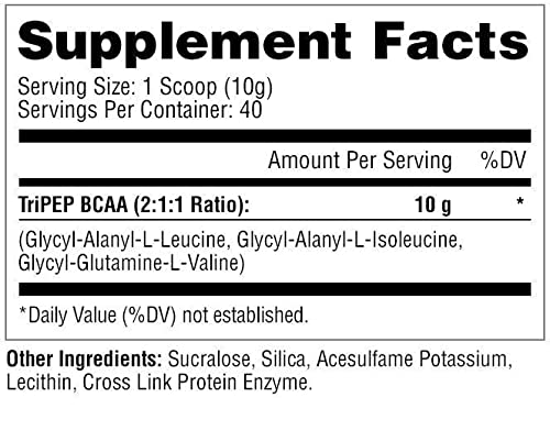 Metabolic Nutrition - TRIPEP - Tri-Peptide Branch Chain Amino Acid, BCAA Powder Metabolic NutritionUS supplements