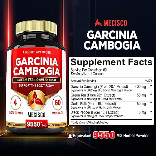 Garcinia Cambogia 9550mg - 4 Month Supply - Supplement for Men and Women - A Natural MeciscoUS supplements