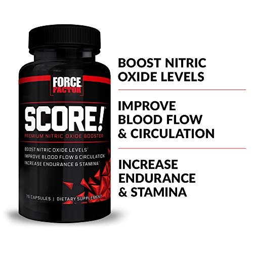 FORCE FACTOR Score!, 2-Pack, Nitric Oxide Supplement for Men, Nitric Oxide Booster Force FactorUS supplements