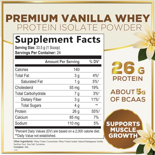 Hello Lovely! Whey Protein Powder, Vanilla Flavored Whey Isolate with 26g Protein Hello Lovely!US supplements