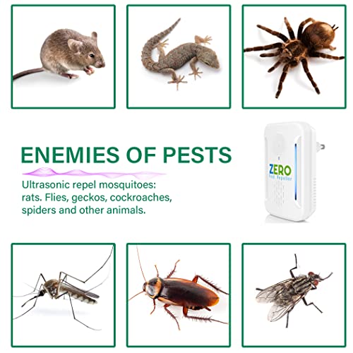Ultrasonic Pest Repeller, Indoor Ultrasonic Repellent for Roach, Rodent ZEROPESTUS supplements
