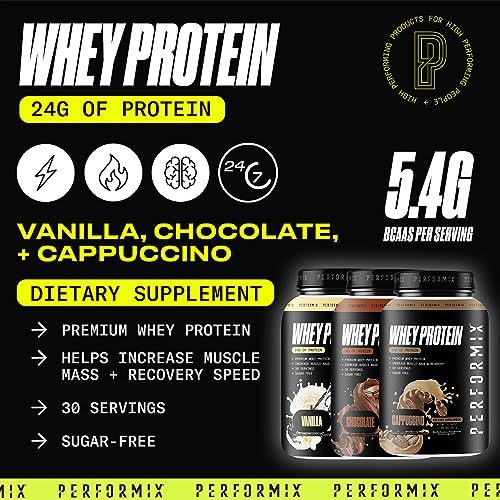 PERFORMIX - Whey Protein Isolate Blend - 24g of Protein - 5.4g of BCAAs - 110 Calories PERFORMIXUS supplements
