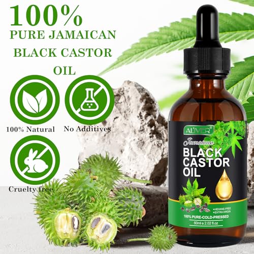 ALIVER Jamaican Black Castor Oil (2 Pack), Jamaican Castor Oil Organic Cold Pressed Unrefined ALIVERUS supplements