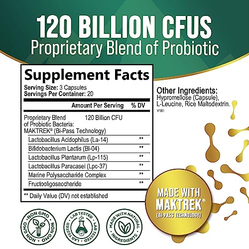 Nature's Peak Probiotics for Digestive Health - 120 Billion CFU with Diverse Strains Nature's PeakUS supplements