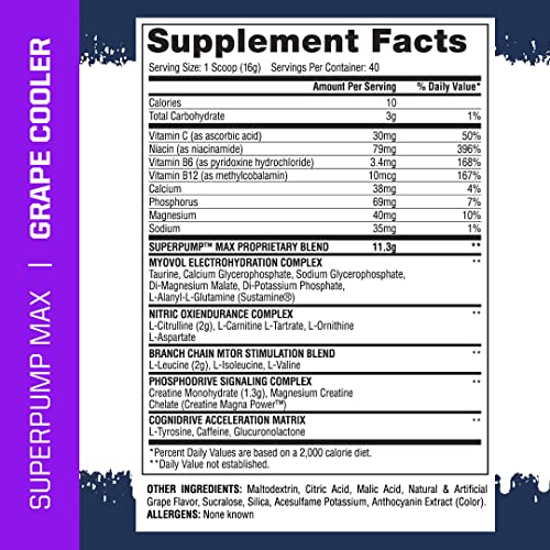 Gaspari Nutrition SuperPump MAX, The Ultimate Pre Workout Powder, Sustained Energy Gaspari NutritionUS supplements