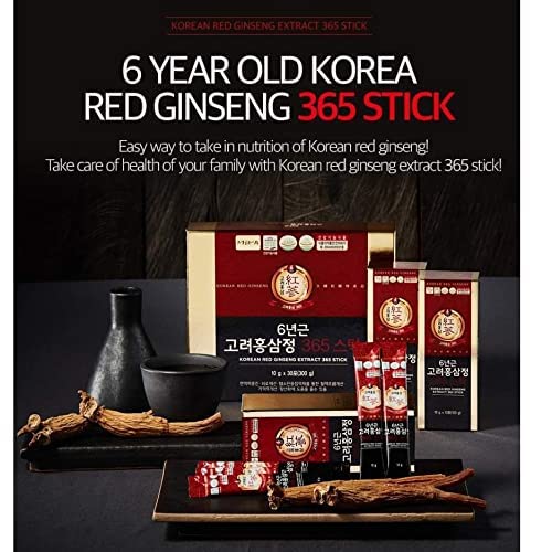 6 Years Red Ginseng 365 Stick Korea ginsengUS supplements