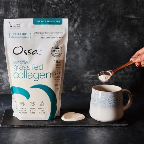 Ossa Certified Grassfed Collagen Peptides Powder-Supplement for Joint, Gut, Hair, Skin & Nails OssaUS supplements