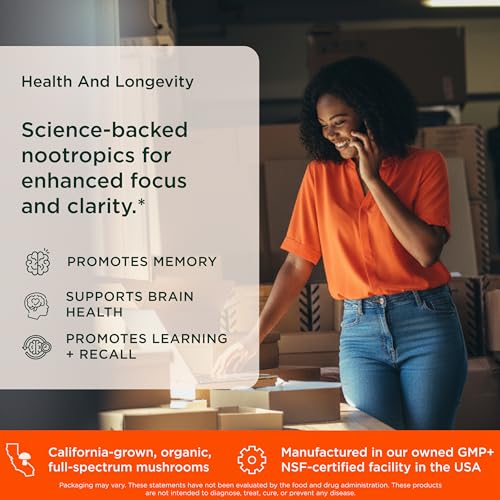 The Genius Brand Mood + Focus Nootropic – 400mg Organic Lion’s Mane, Alpha GPC & Citicoline – Memory & Focus Supplement – 30 Servings The Genius BrandUS supplements