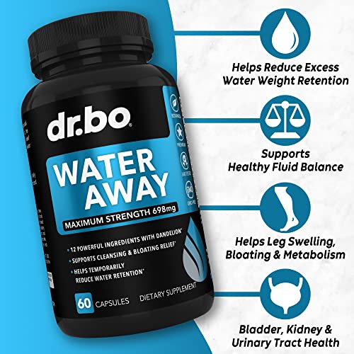 Water Pills Diuretics for Water Retention - Natural Water Away Pills Herbal Diuretic Supplements DR. BOUS supplements