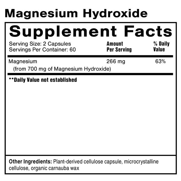 Quicksilver Scientific Magnesium Hydroxide (120 Capsules) Quicksilver ScientificUS supplements