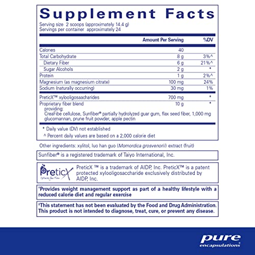 Pure Encapsulations PureLean Fiber | Powdered Blend of Soluble and Insoluble Fibers to Promote Weight Management Pure EncapsulationsUS supplements