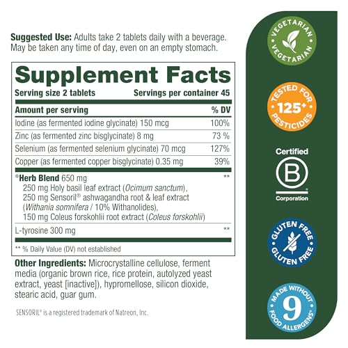 MegaFood Thyroid Strength - Mineral Supplement - Thyroid Support for Women MegaFoodUS supplements