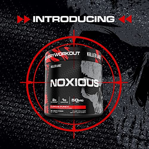 Noxious Extreme Nitric Oxide Booster Pump Pre-Workout Powder | Endurance and Muscle KILLER LABZUS supplements