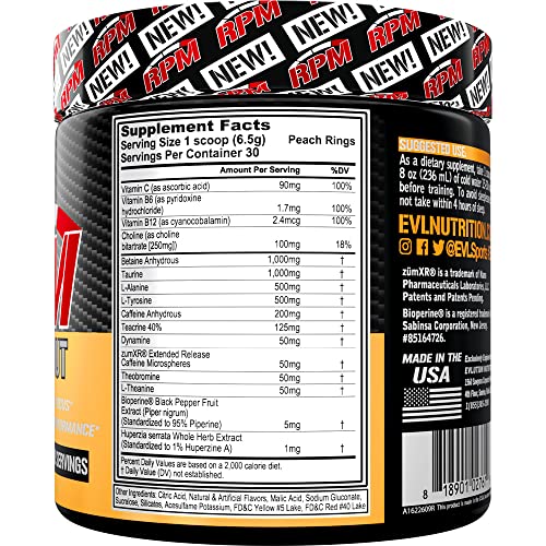 Pre Workout Powder for Energy and Focus - EVL RPM Energy Pre Workout Energy Drink EvlutionUS supplements