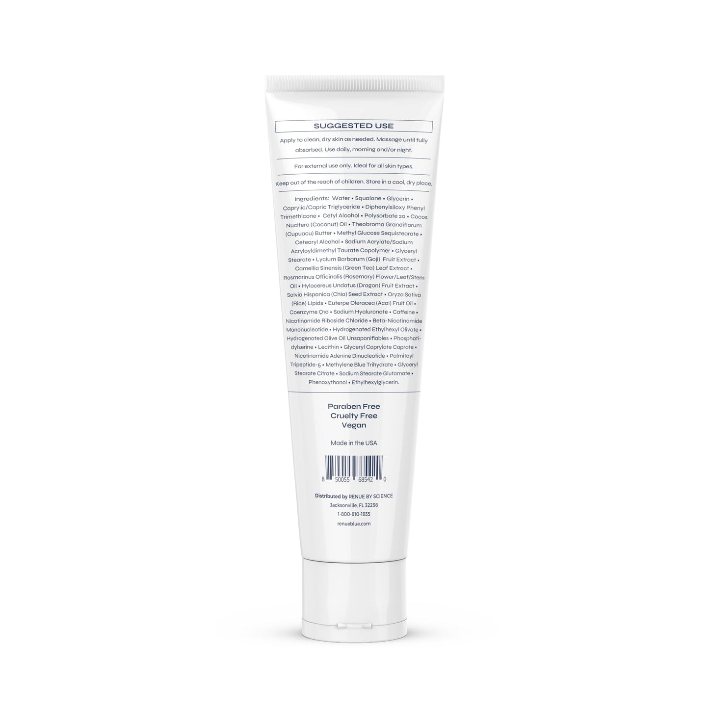Renue Blue Methylene Blue Moisturizing Body Cream – Liposomal NAD+ Complex with Antioxidants, Peptides, and Botanical Extracts for Hydrated, Healthier‑Looking Skin Renue By ScienceUS supplements