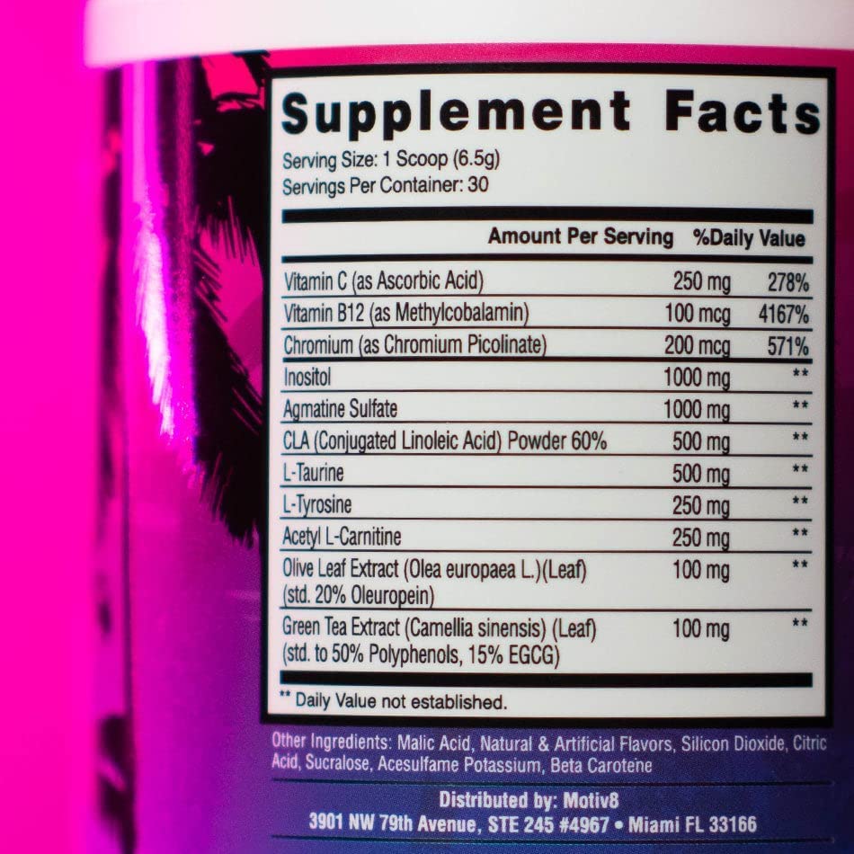 Motiv-8 Non Stim Pre-Workout, Boost Energy and Focus, Improve Workouts, Enhances Motiv-8US supplements