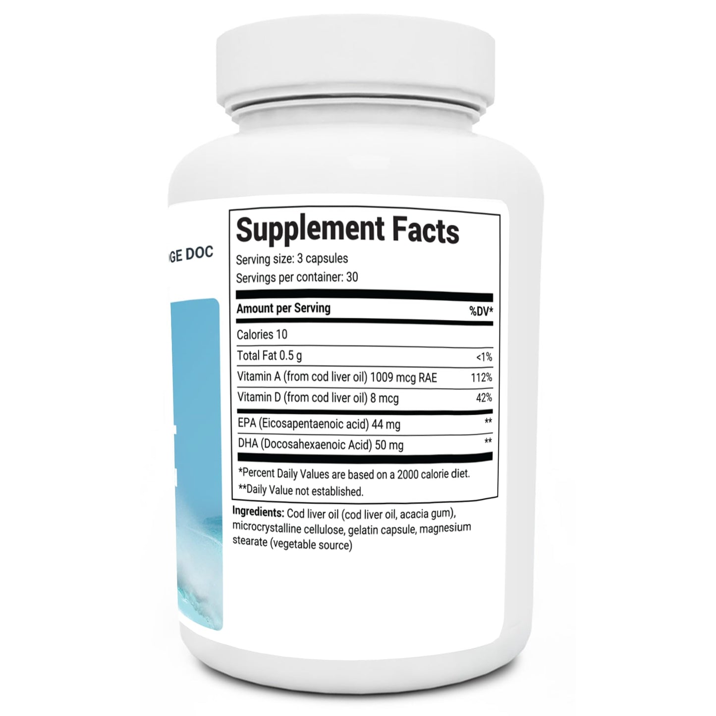 Dr. Berg Cod Liver Oil Capsules - New Formula Without OxBile - Rich in Omega-3 Fatty Dr. Berg NutritionalsUS supplements